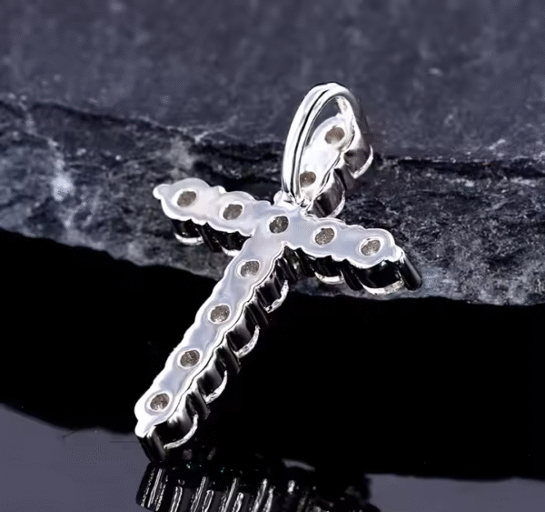 Moissanite Cross Pendant - Image 4