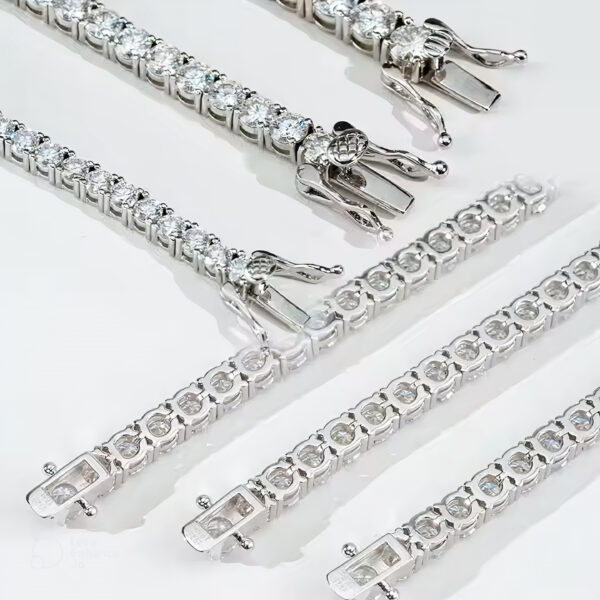 Moissanite White Gold Tennis Bracelet