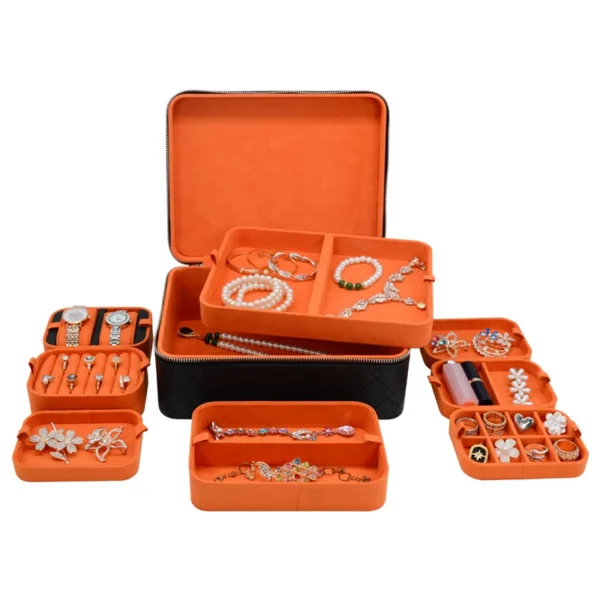 Leather Travel Jewellery Case - Image 4