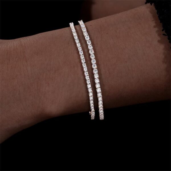 2.5mm Moissanite Tennis Bracelet - Image 3