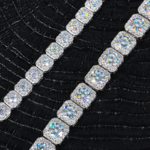 Moissanite Halo Tennis Bracelet